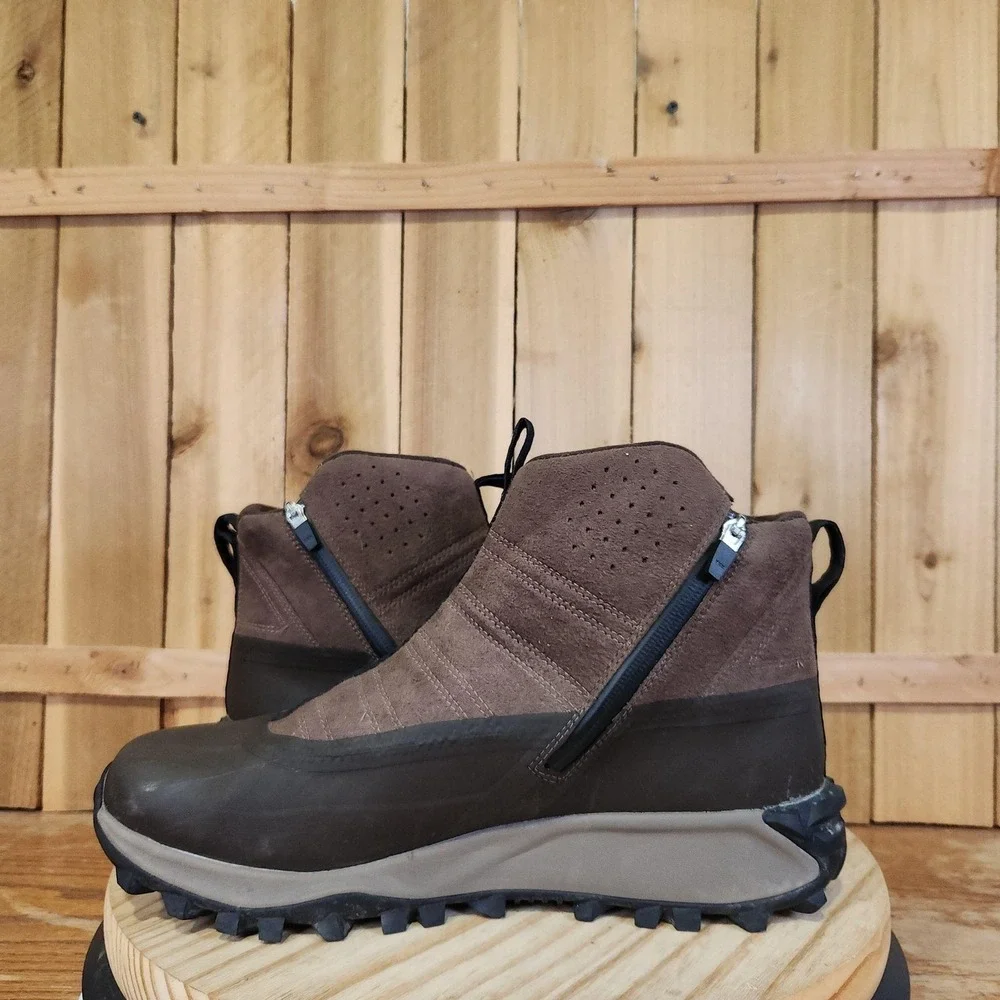 Merrell Thermo Snowdrift Zip Mid Shell Boots Mens 13 Brown Waterproof Winter